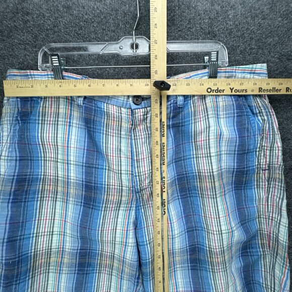 Tommy Bahama Shorts Lot of 2 Sz 38 Linen‎ Blend Golf Plaid Preppy Casual 10" - Picture 4 of 16